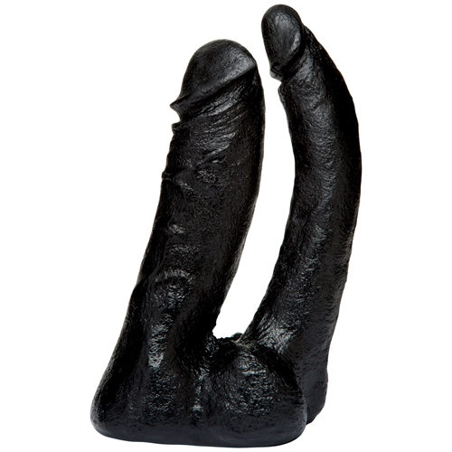 Double your pleasure with the Double Penetrator! Experience the amazing sensations of simultaneous vaginal and anal stimulation with this Vac-U-Lock Attachment featuring two 6 inch long phallic dongs.