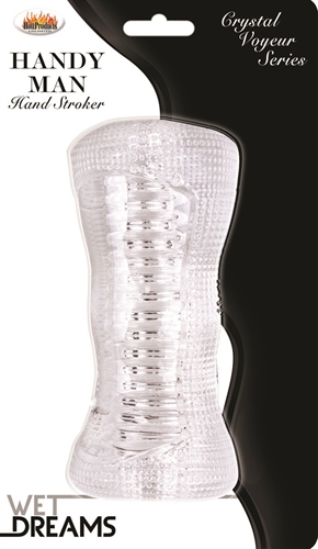 Handy Man Stroker Sleeve is the perfect size sleeve to take on even the manliest of men! The ultra thich super soft silicone sleeve provides both maximum comfort and a snug grip. You will be sure to experience ultra sensation to your man tool while the crystal clear see through material let's you both see and feel yourself in a very erotic way as you jack yourself off into orgasmic bliss!