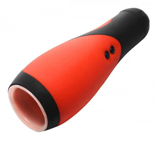 This uniquely designed masturbator is in a category all its own. A grip friendly ergonomic design allows complete control over your stroker speed sensations. Featuring a combination of 30 rhythmic speeds and patterns the Vibra Head is bound to give you the ride of your life. The interior of the hollow chamber is lined with pleasure inducing ridges creating the ultimate in male satisfaction. The soft
