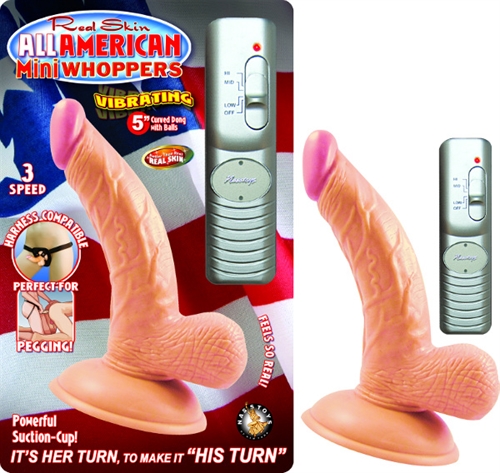 Its her turn to make it his turn with this 5-inch vibrating curved dong. The ultimate straight dong for pegging. You will be amazed at how far it will  make him shoot. Harness compatible.