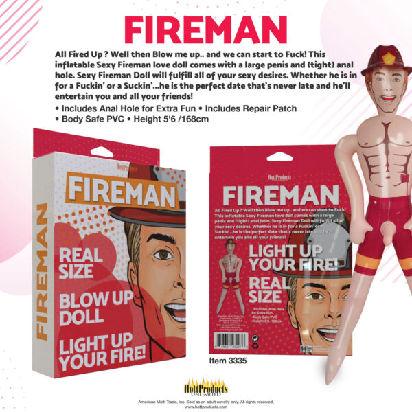 Fireman - Inflatable Party Doll