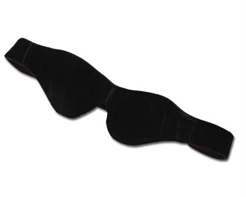 Whether you are a curious beginner or an experienced love nothing is more essential in the bedroom than the Unisex Blindfold. This fully adjustable velvet lined velcro closure blindfold offers wide coverage for absolutely no peeking. Keep your lover guessing all night long. <br><br> MEASUREMENTS: <br>  Length: 7" (38 cm)
