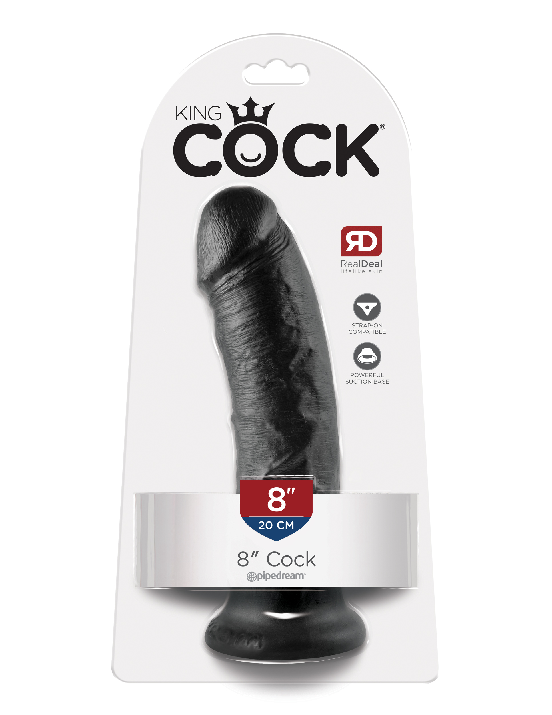 King Cock 8-Inch Cock - Black - Image 4