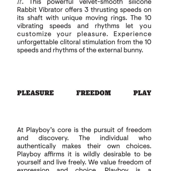 Playboy Pleasure - Hop to It - Rabbit Vibrator - Dark Purple