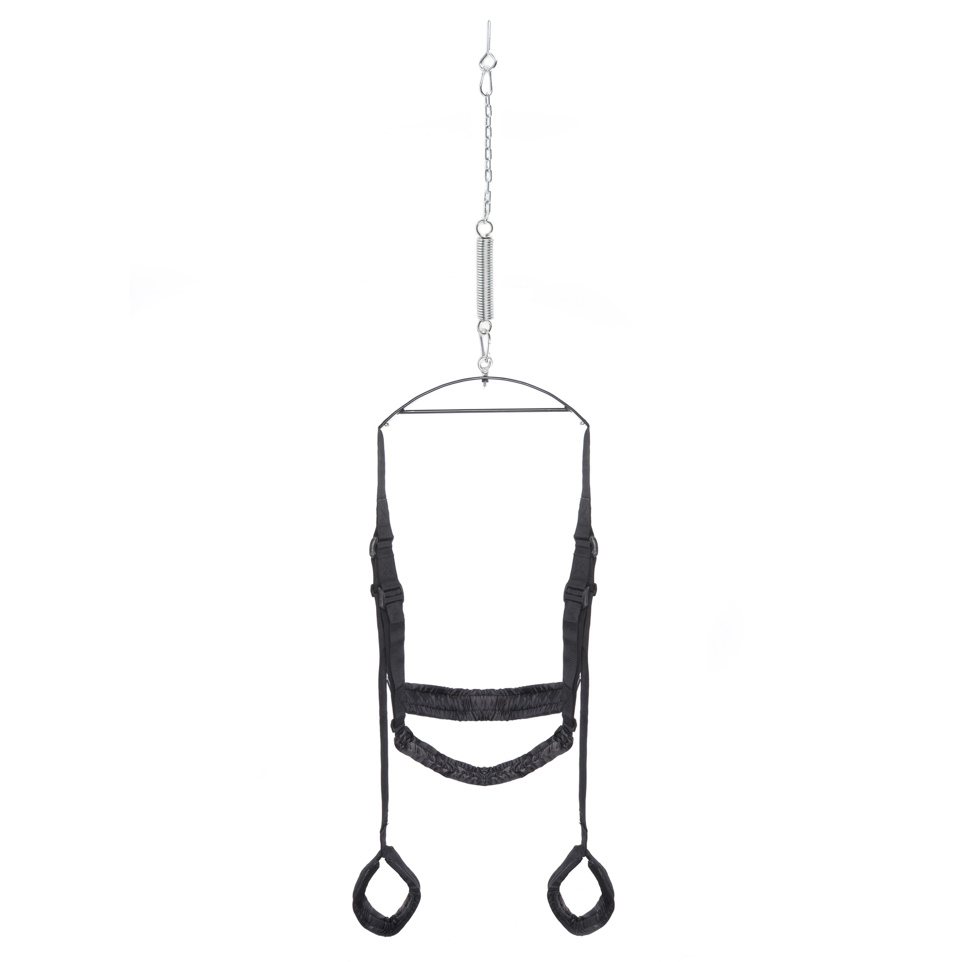 do not remove it for safety purposes. Doing so could weaken the eyelet bolt hold! HANGING THE SWING: If the weight on the swing is less than 200 lbs.
