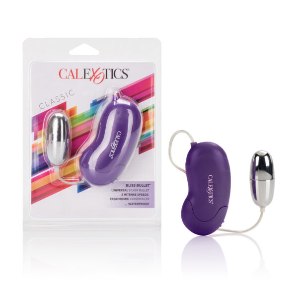 Ergonomically designed universal silver bullet 2-speed push button control
