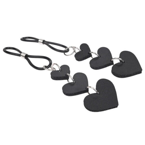 Heart Nipple Ties - Black