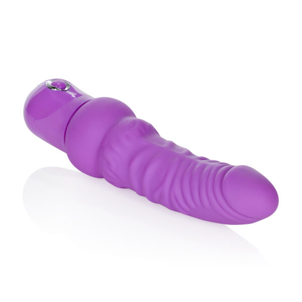 Soft power-packed stud flexes and bends for multi-directional positioning. 3 intense speeds. Easy push button control.