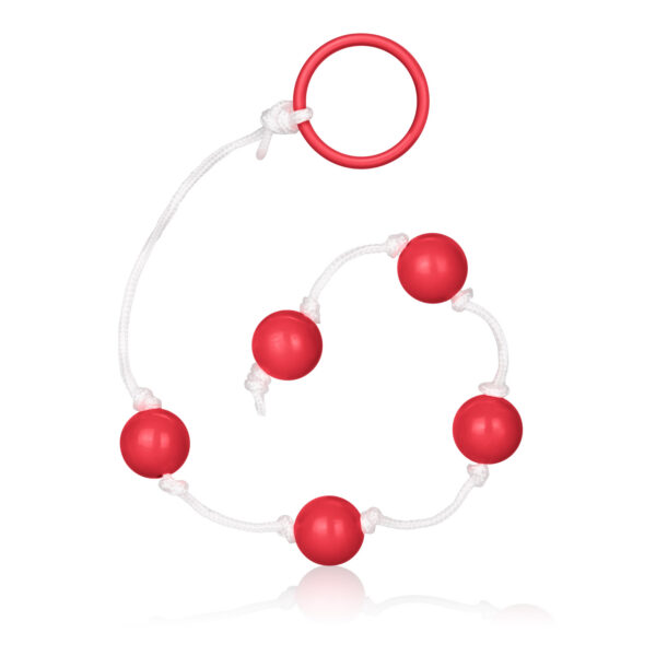 Anal Beads are made with ABS and have a nylon cord. Assorted colors. Bead diameter is 1.27 cm.