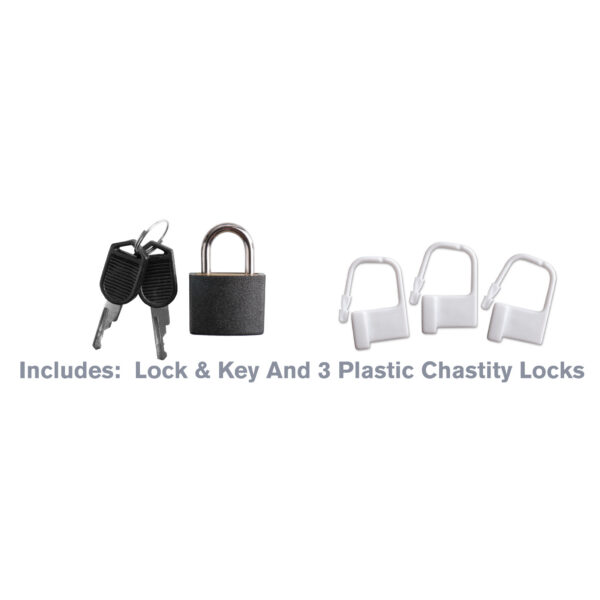Put your lover on lockdown with the Hardcore Silicone Cock Blocker! Fasten the lock