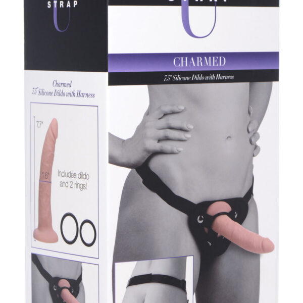 Charmed 7.5 Inch Silicone Dildo With Harness