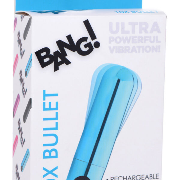 10x Rechargeable Vibrating Metallic Bullet - Blue