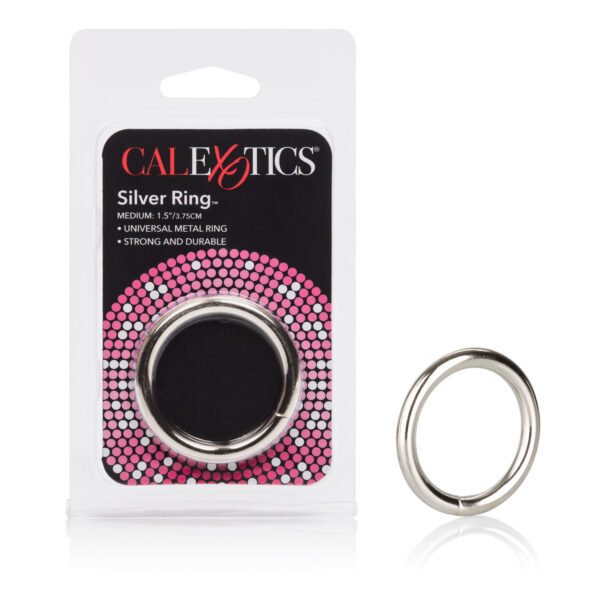 Metal adornment rings Steel with silver plating