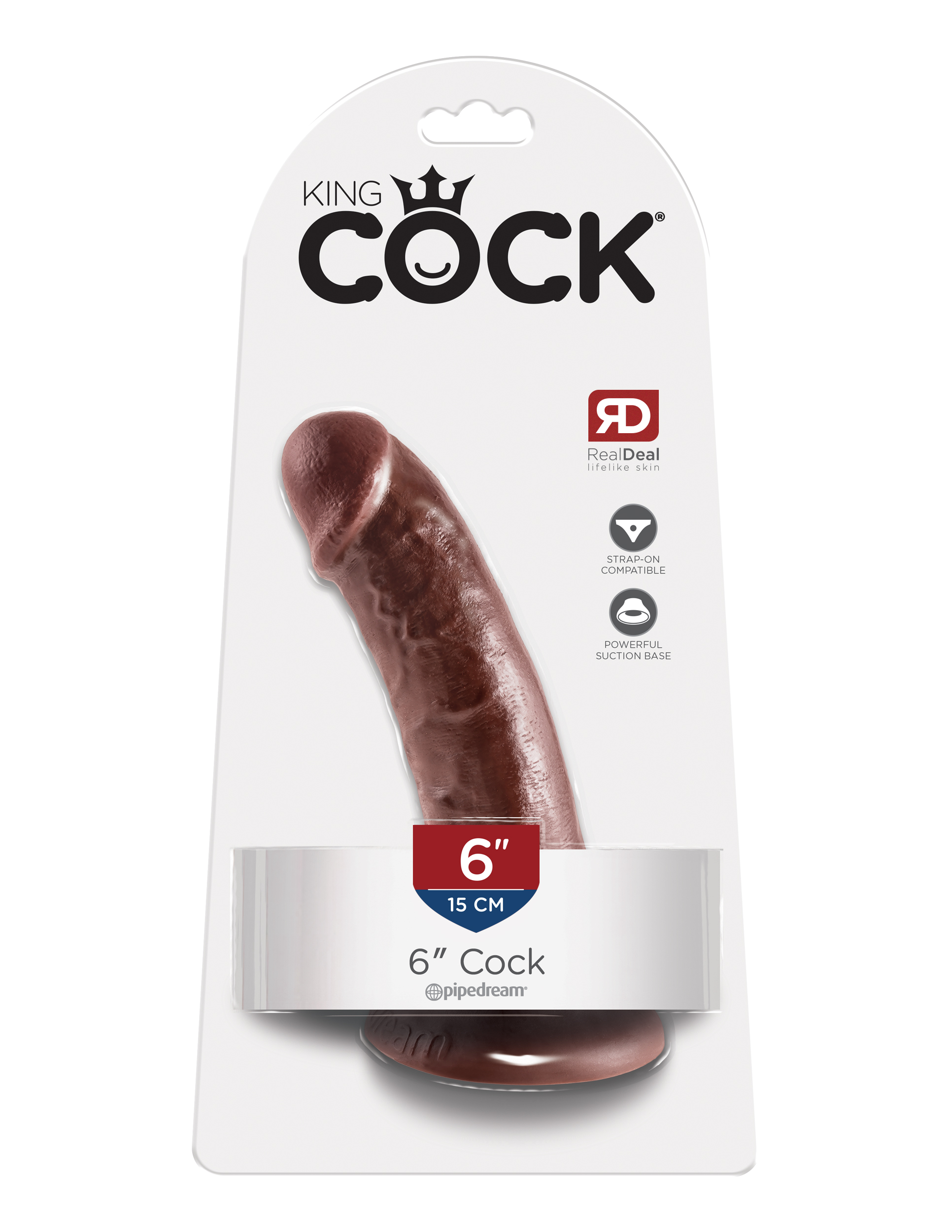 King Cock 6-Inch Cock - Brown - Image 5