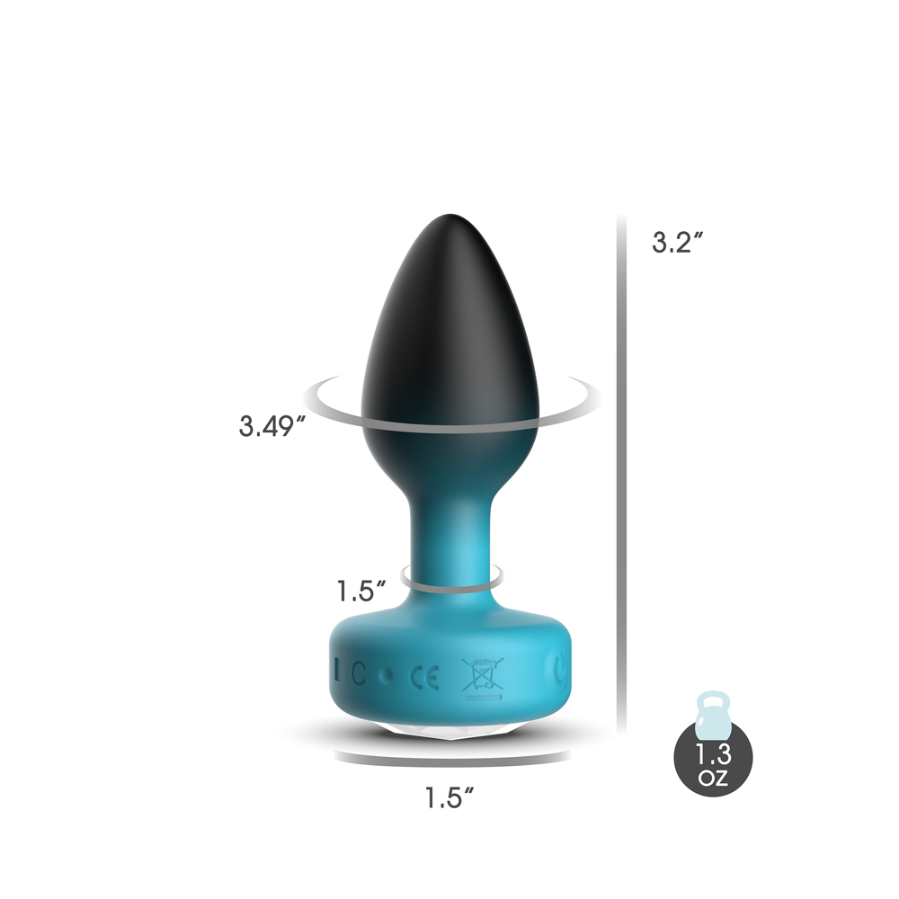 giving you the freedom to enjoy hands-free pleasure or partner-powered play. Available in two captivating colorways Teal Ombr with a clear gem