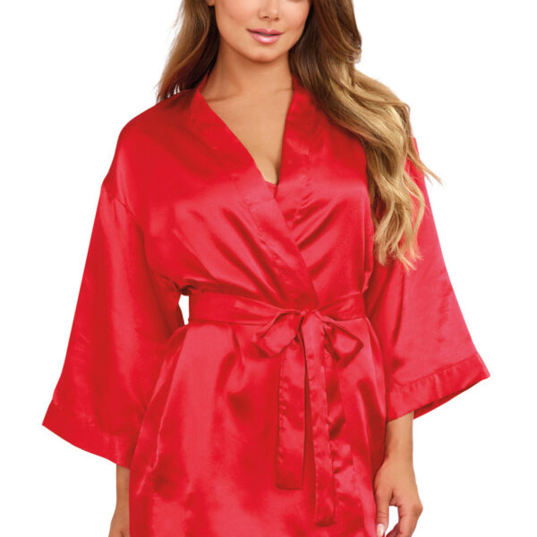 Robe, Chemise, Padded Hanger - Large - Red