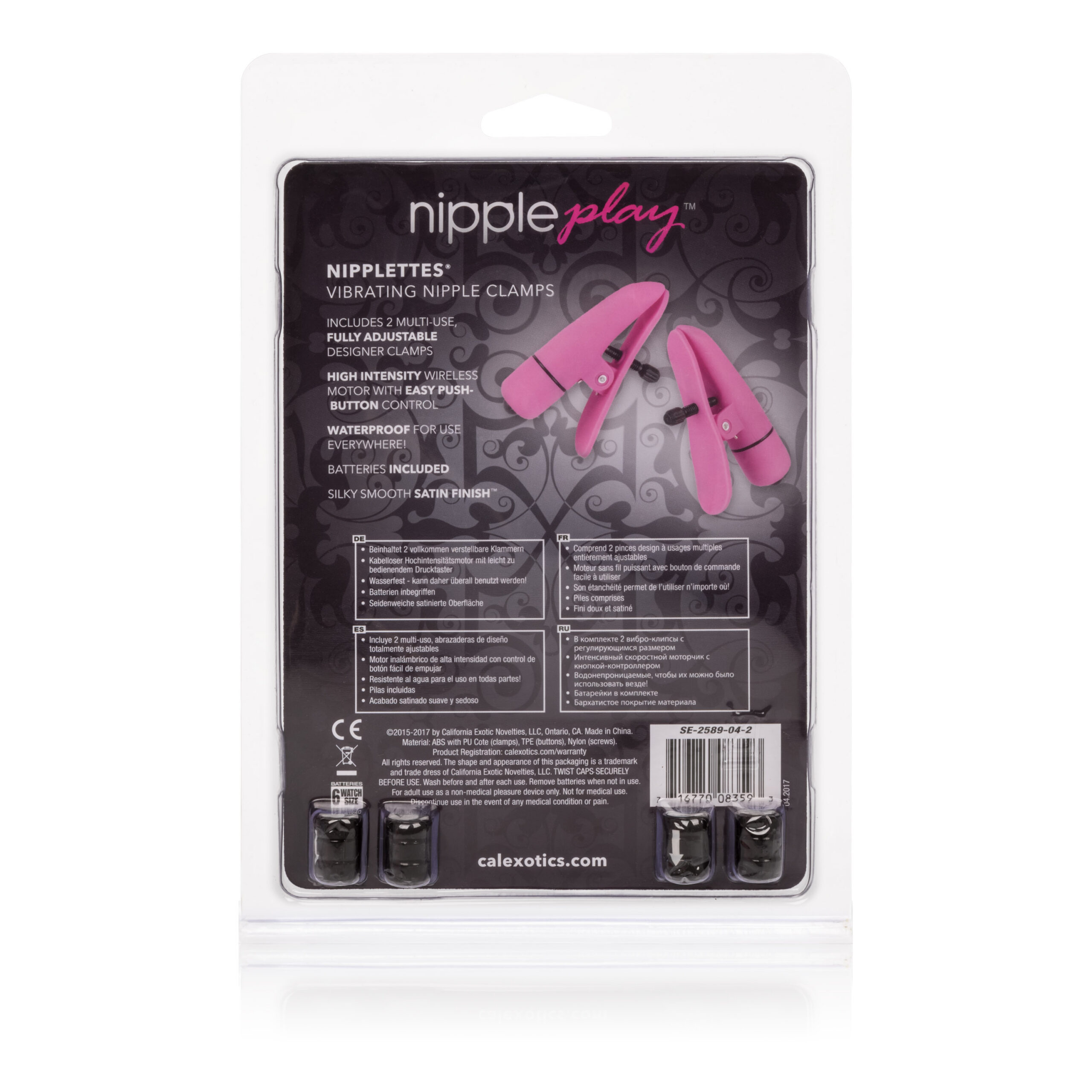 and the screws are made from nylon. Motors require 6 watch batteries (12 included).