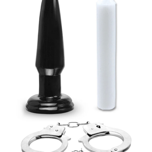 The biggest fetish collection in the world with one goal in mind -- to give you the best all in one kit ever assembled so you can fulfill your deepest fetish fantasies. Turn your bedroom into an erotic playground and enjoy everything this incredible kit has to offer. Kit includes ball gag butt plug mini mite vibe love mask handcuffs nipple chain clips hot wax candle feather tickler cat o nine tails grey silk tie and ben-wa balls.