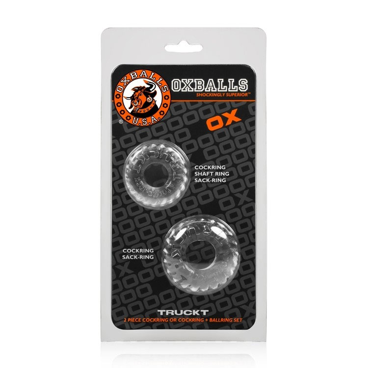 the smaller one if you want more grip for rock-hard meator wrap your cock & balls with the large ring