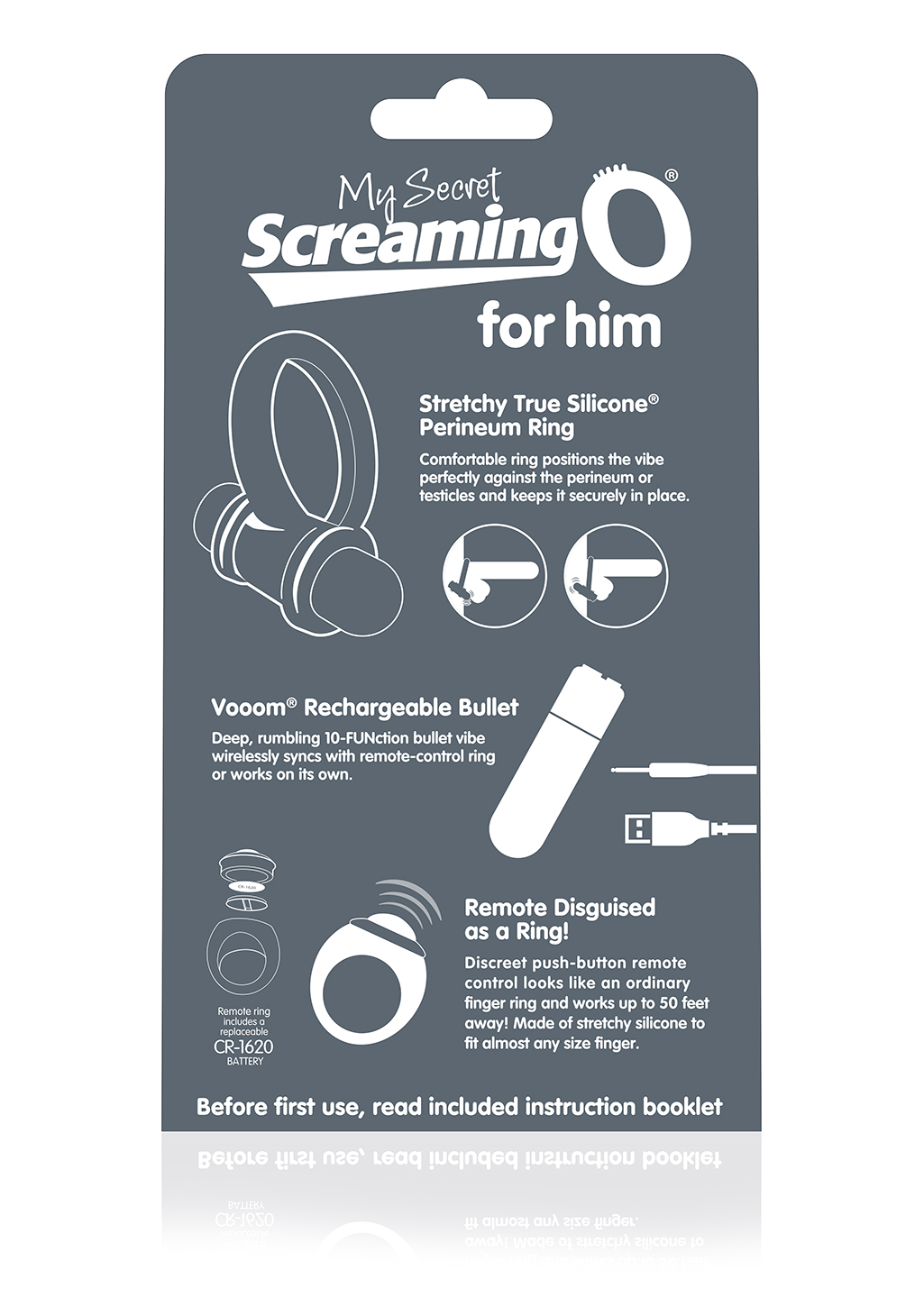 My Secret Bullet and Ring for Him - Grey