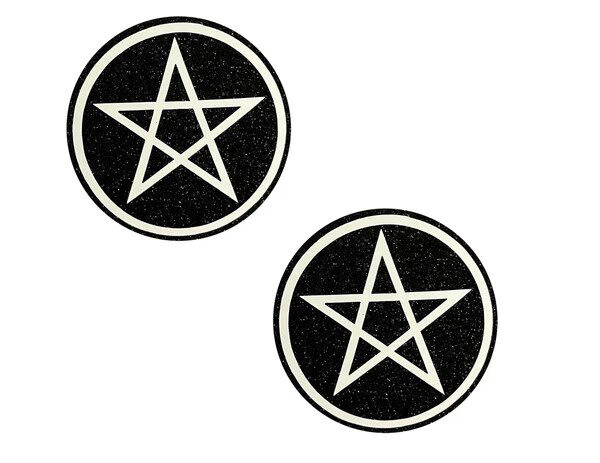 Wicca Black Glitter Nipple Cover Pasties