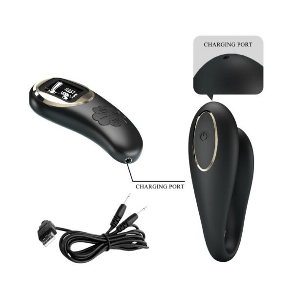 Nathan Double Pleasure Remote Control Vibrator - Black