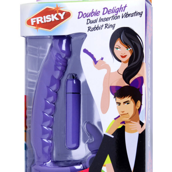 Double Delight Dual Insertion Vibrating Rabbit Cock Ring