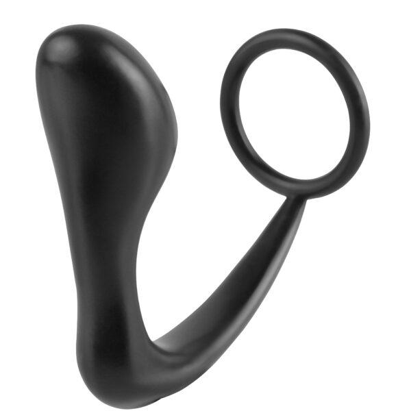 This wearable plug doubles as a performance-enhancing cockring allowing the wearer to prolong ejaculation and extend the fun while enjoying incredible around your cock you will stay harder and stronger than ever before. The super stretchy silicone ring puts the squeeze on performance letdowns maintaining erections that last and last. The round smooth head makes entry and retrieval a snap while the thin tapered shaft ensures the plug will stay in place between your cheeks when the action heats up. Place the ring around the base of your cock and balls and wear it all day for long-lasting fun and huge powerful ejaculations.