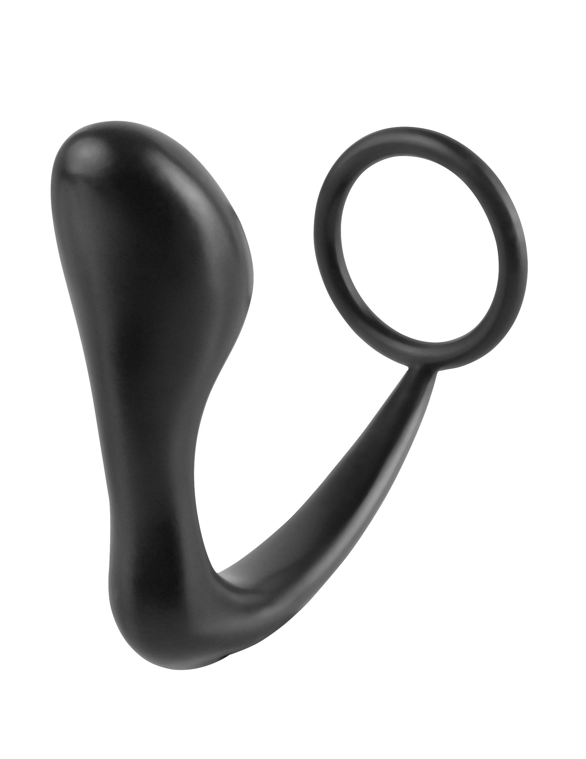 This wearable plug doubles as a performance-enhancing cockring allowing the wearer to prolong ejaculation and extend the fun while enjoying incredible around your cock you will stay harder and stronger than ever before. The super stretchy silicone ring puts the squeeze on performance letdowns maintaining erections that last and last. The round smooth head makes entry and retrieval a snap while the thin tapered shaft ensures the plug will stay in place between your cheeks when the action heats up. Place the ring around the base of your cock and balls and wear it all day for long-lasting fun and huge powerful ejaculations.