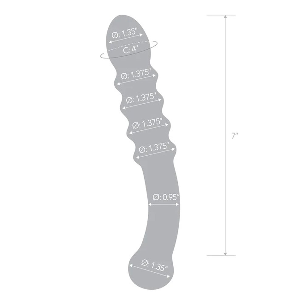 The Purple Rain Ribbed Dildo is made to deliver the ultimate sensations with its deliciously ribbed shape that is also dual-ended to maximize your pleasure with various ways to play. Slowly insert this dildo's ribbed end to enjoy the ridge- by-ridge sensation as it penetrates your body. If you're craving deep G-spot stimulation