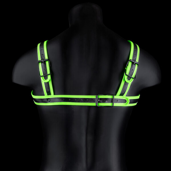 Bonded Leather Buckle Harness - Small/medium - Glow in the Dark