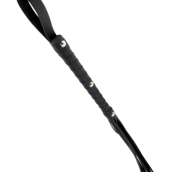 Show your partner who's in charge with the Deluxe Cat-O-Nine Tails. The heavy-duty tresses snap to attention when you flick this flogger  across their tender skin. Perfectly balanced with a solid handle and no-slip grip this flogger is perfect for exploring your dominant or  submissive side. It hurts so good.
