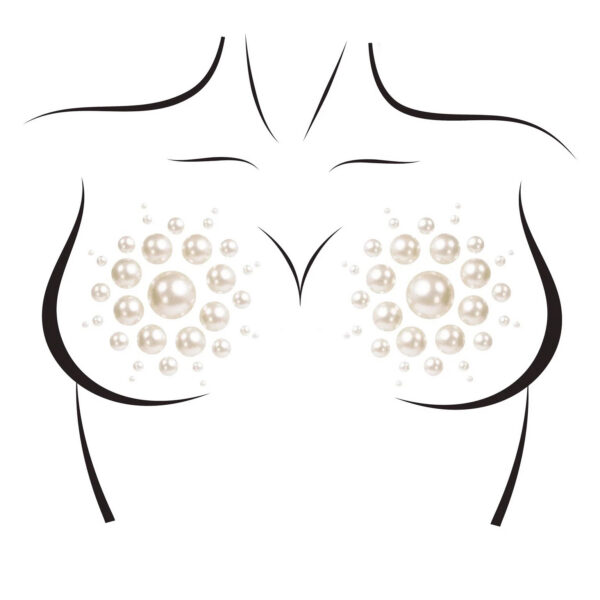 Isla Pearl Nipple Covers - White