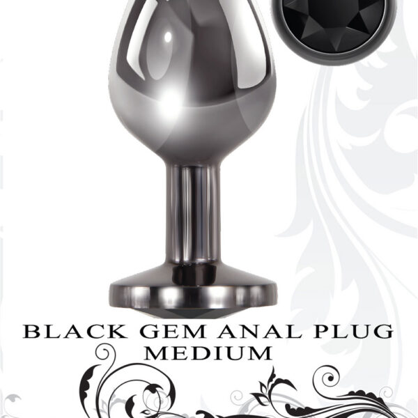 Black Gem Anal Plug - Medium