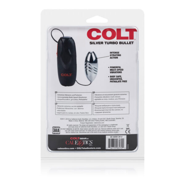 Turbo powered oversized vibrating bullet. Multi-speed with an EZ grip controller with slide control.