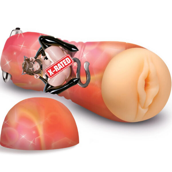 Mochi the Cat Girl Vibrating Pussy Stroker - Beige