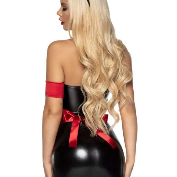 Naughty Nurse Costume - Small - Black/red
