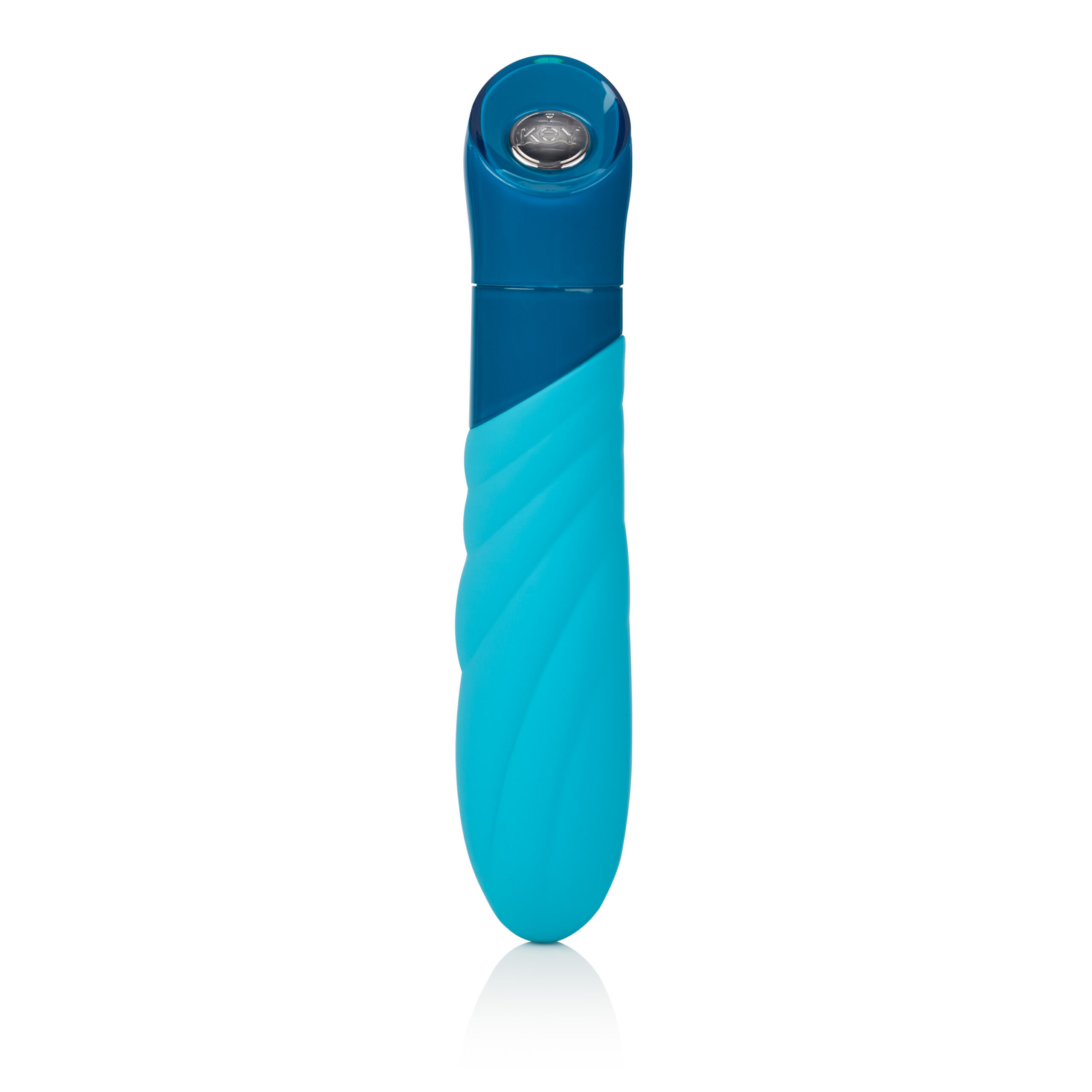 an easy-push button for 3 seconds to turn off at any time - once you've been deliciously turned on