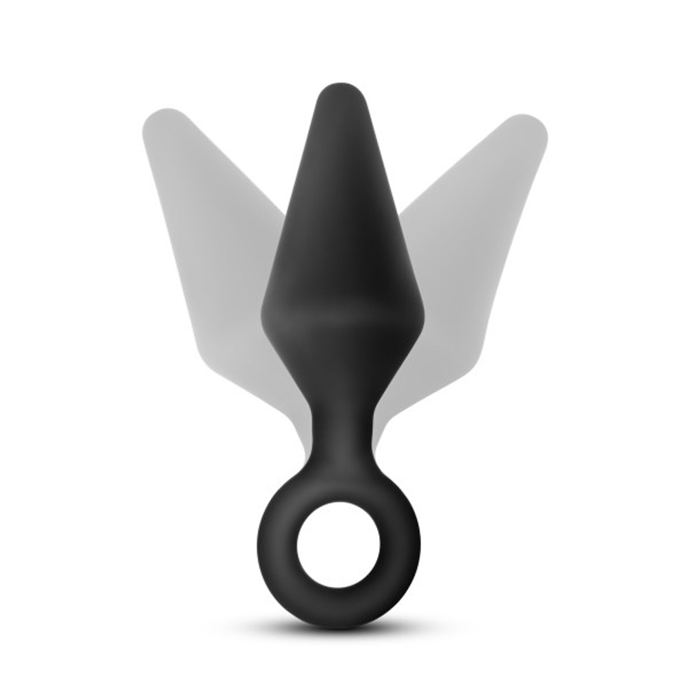 Anal Adventures Platinum - Silicone Loop Plug - Medium - Black