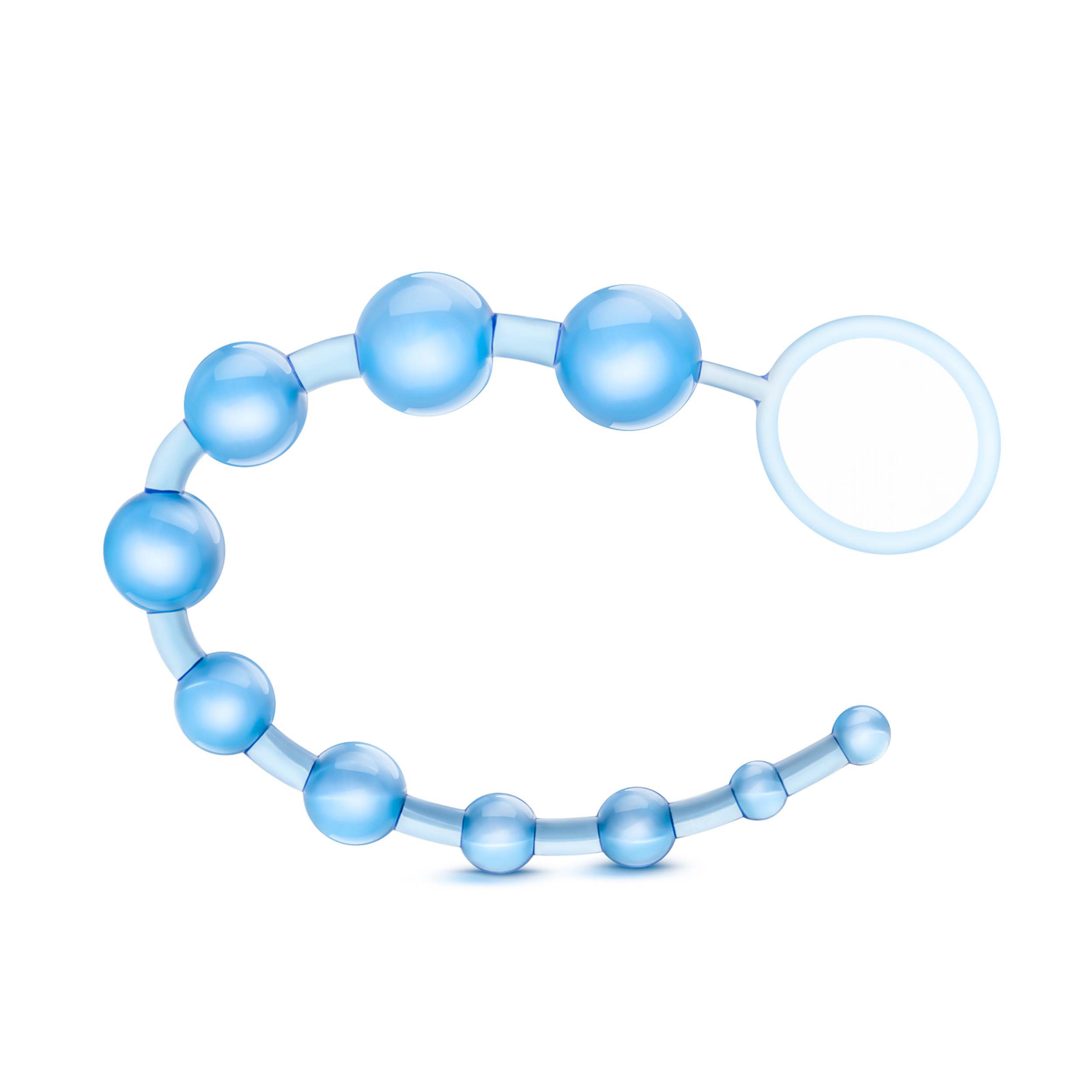 with 10 gradual beads that expand in size as you go deeper. The convenient loop handle makes retrieval easy! Pull it out gently to experience more pleasure as each bead massages on its way out! Made of body safe PVC