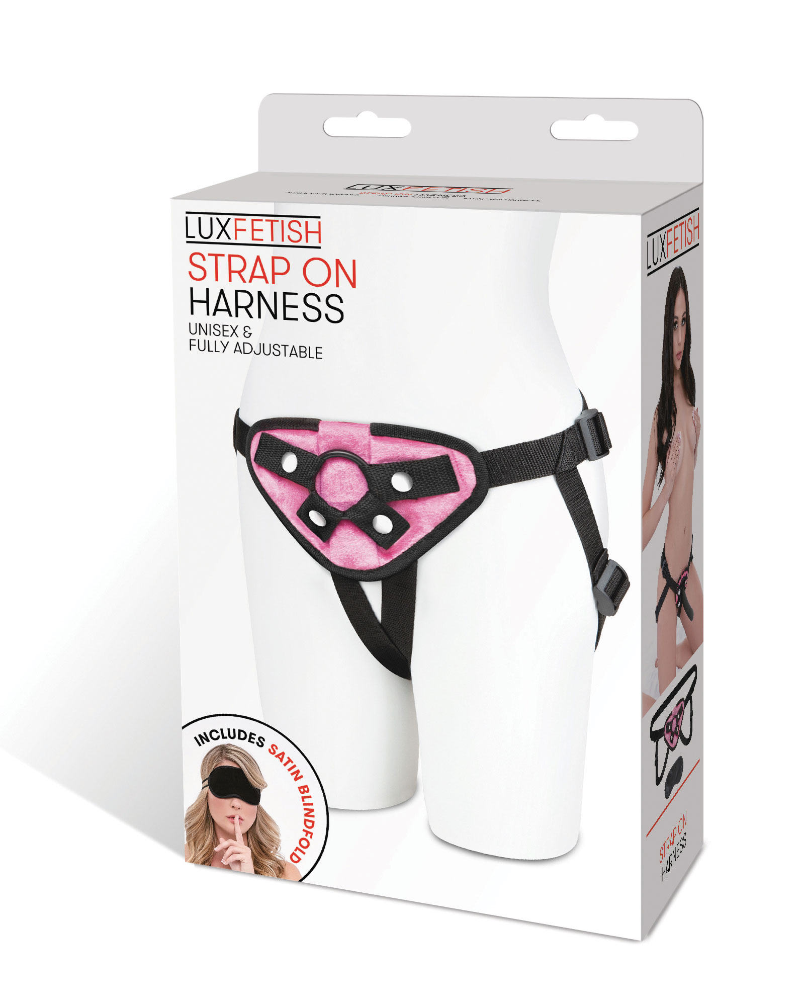 Pink Velvet Strap-on Harness - Image 2