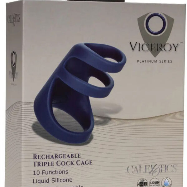 Viceroy Rechargeable Triple Cock Cage - Blue