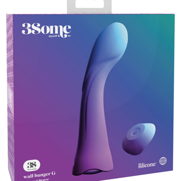 Threesome Wall Banger G Silicone Vibrator - Purple