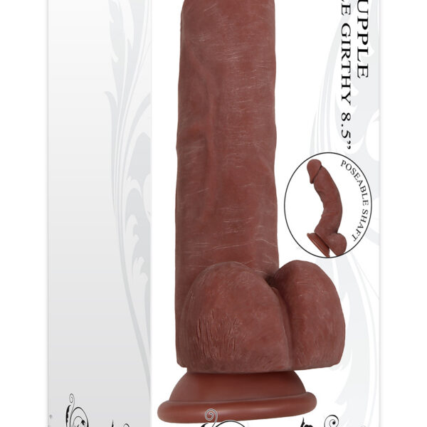 Real Supple Poseable Girthy Dark 8.5 Inch