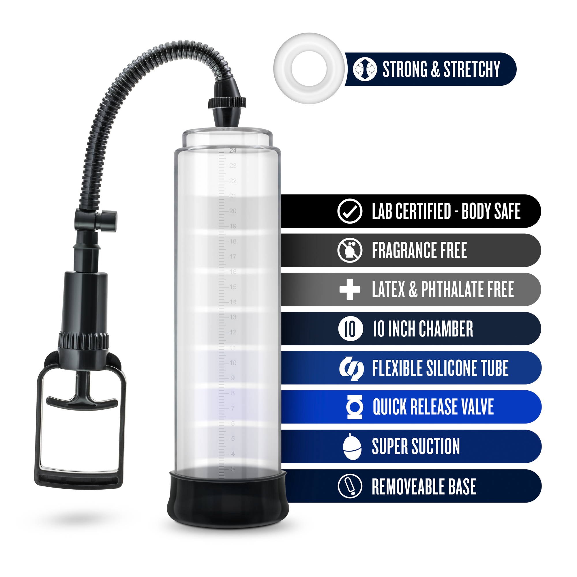 an erection enhancer and a sexual male pleasure product all in one package. The Pump comes with an airtight chamber