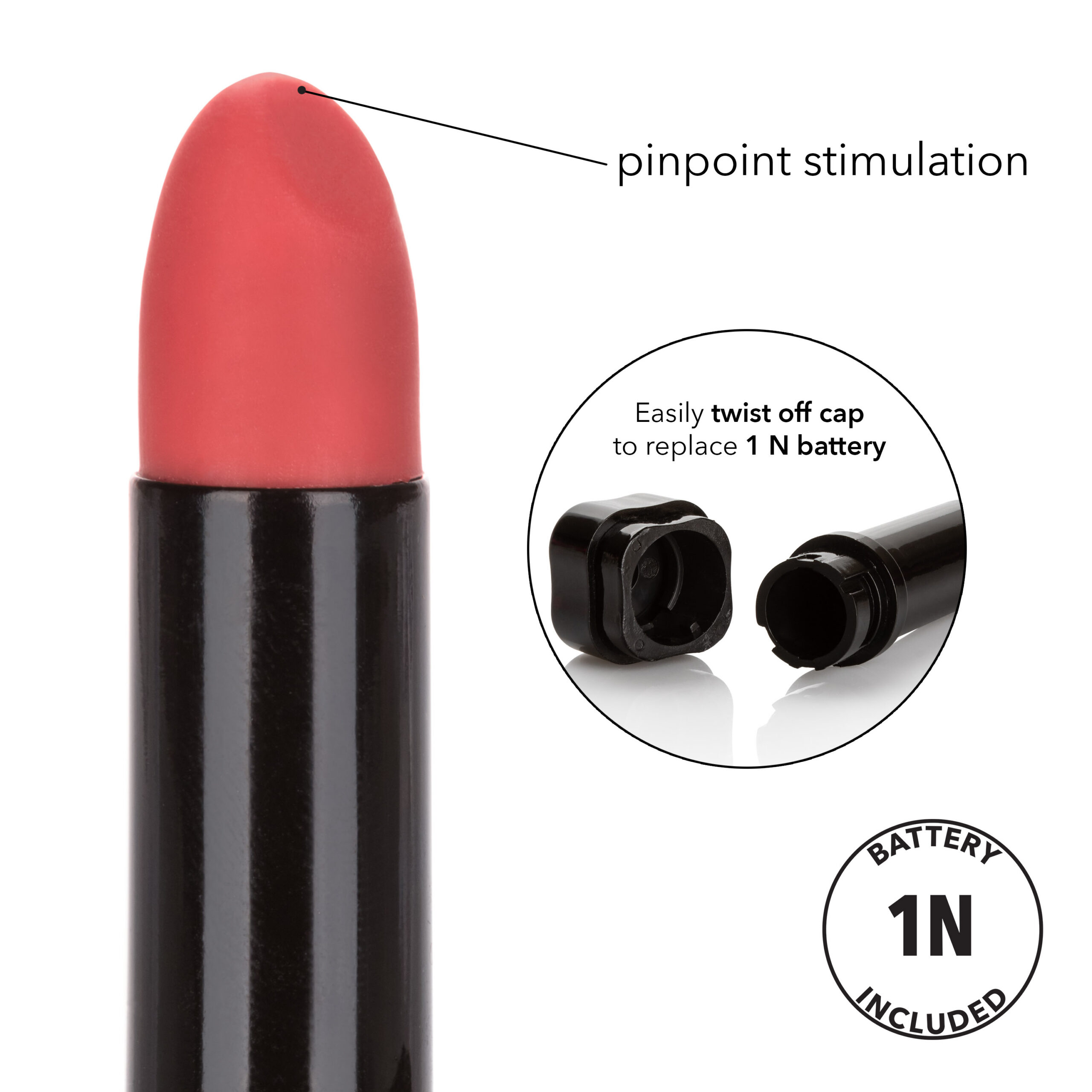 the Hide & Play Lipstick Vibe is made with a silicone lipstick tip