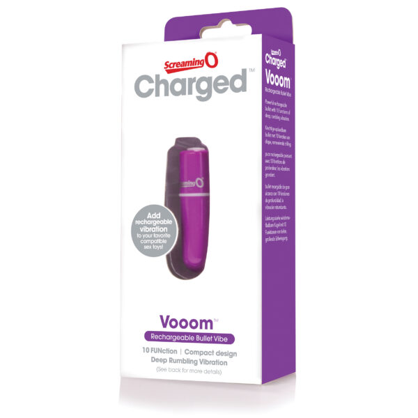 Charged Vooom Rechargeable Bullet Vibe - Purple Vibe - Purple