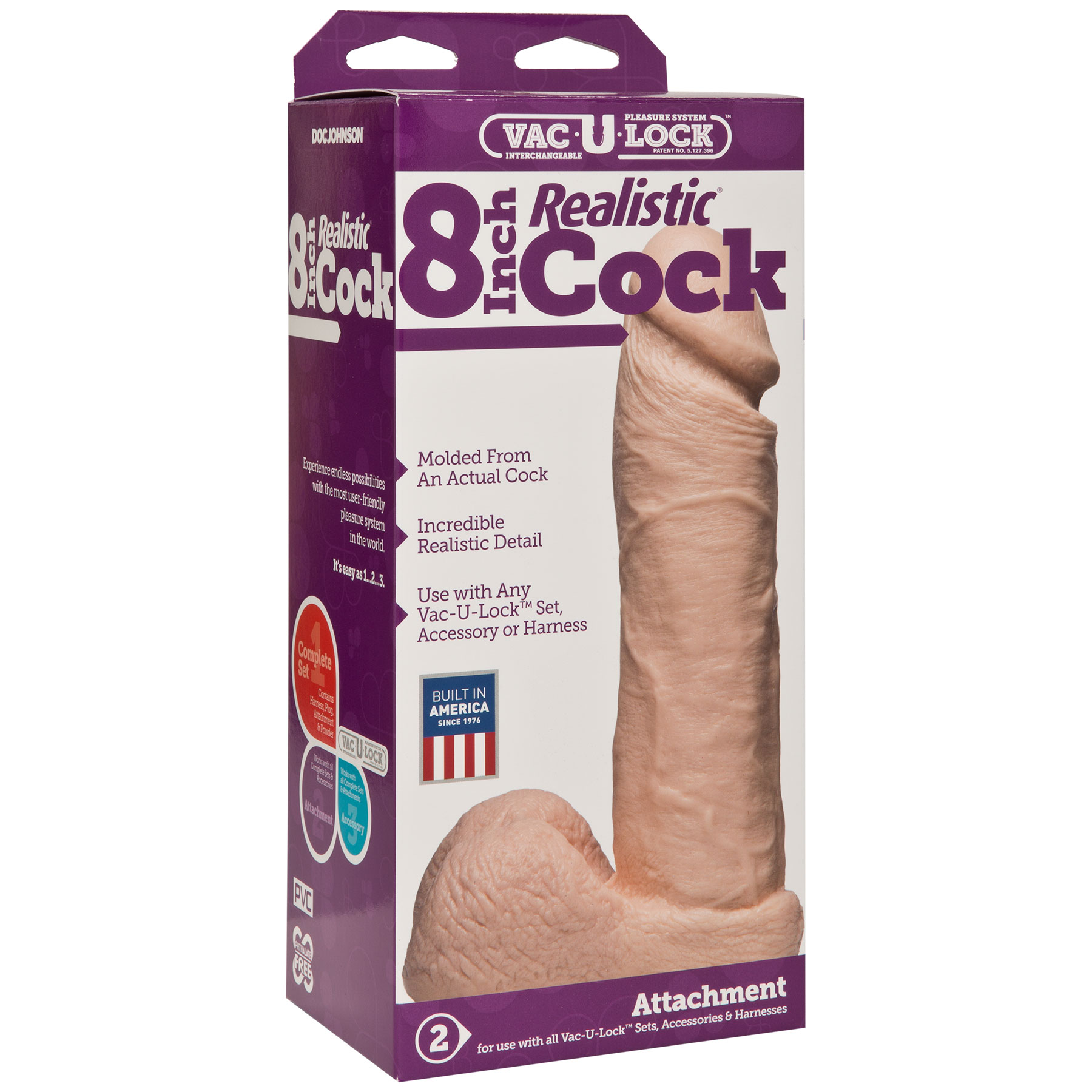 you'll hardly know the difference. Complete with intimate details and testicles! As part of the Vac-U-Lock interchangeable sex system