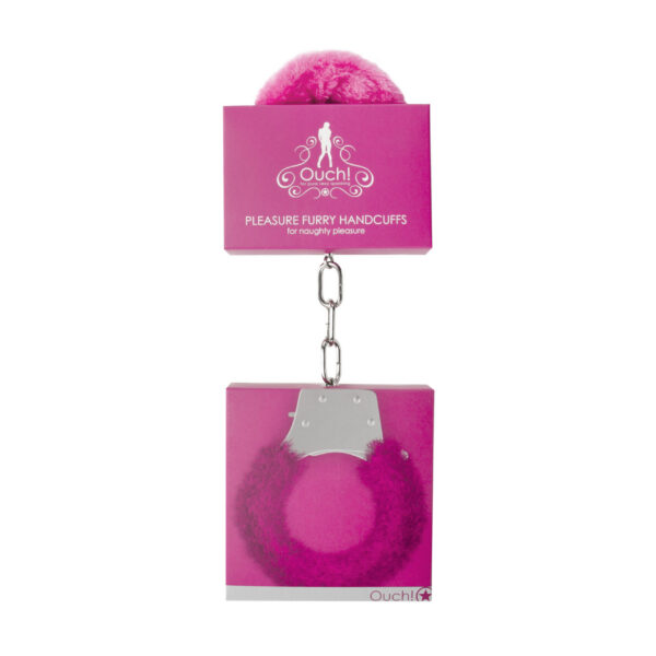 Pleasure Furry Handcuffs - Pink