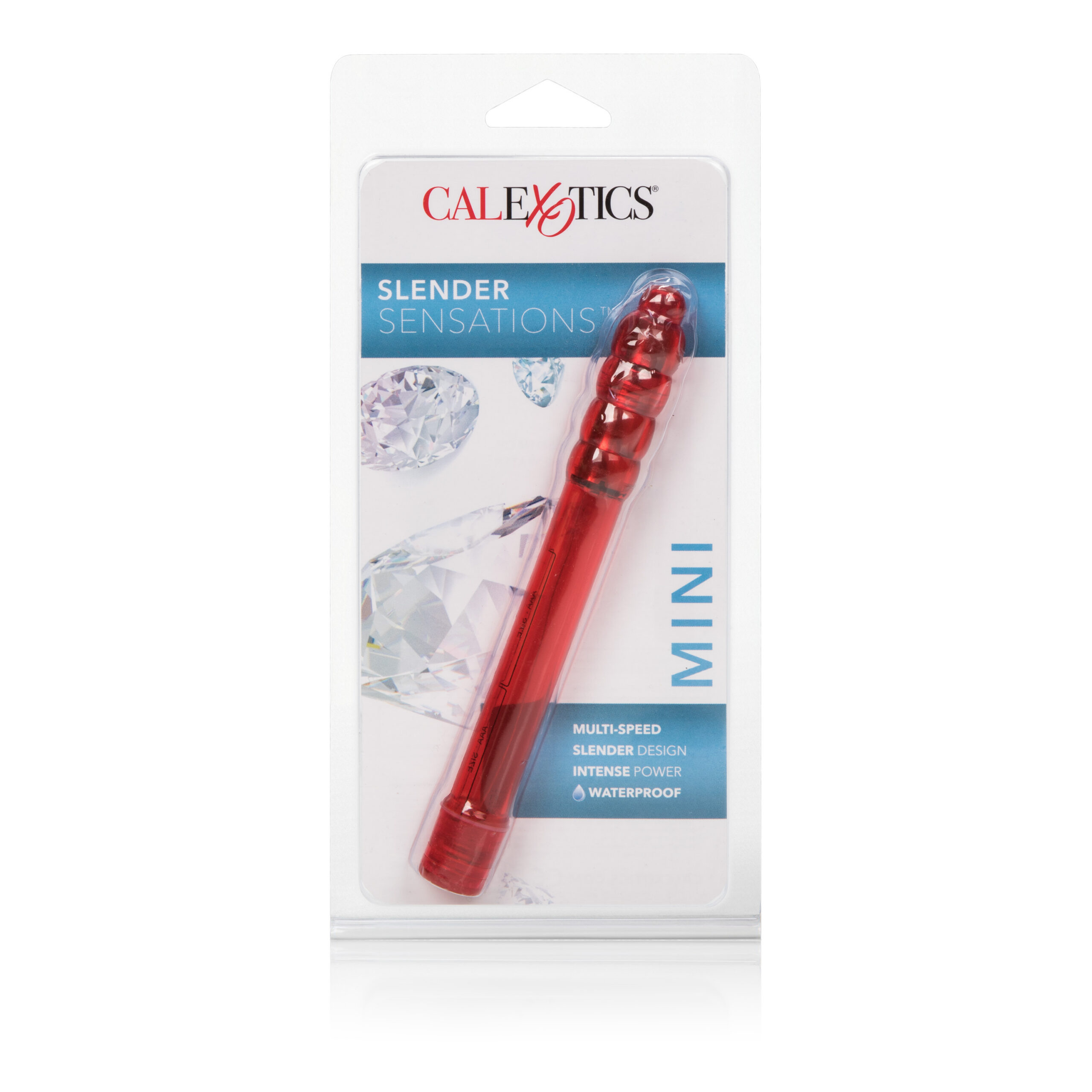 intense massage. The Slender Sensations offers an ergonomically designed shaft that makes it the perfect toy to be used as a starter or a travel product for women on the go. The slim-line massager comes in a stylish red color and it is small enough to slip into your purse